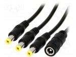 Захранващ кабел DC DC.SPL.0400.0035 Кабел; DC 5,5/2,1 гнездо, DC 5,5/2,1 щепсел x3; 9,5mm; прав